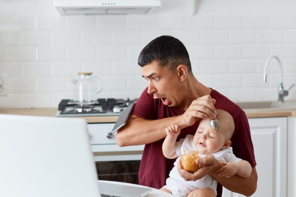 Forced bonding between father and baby